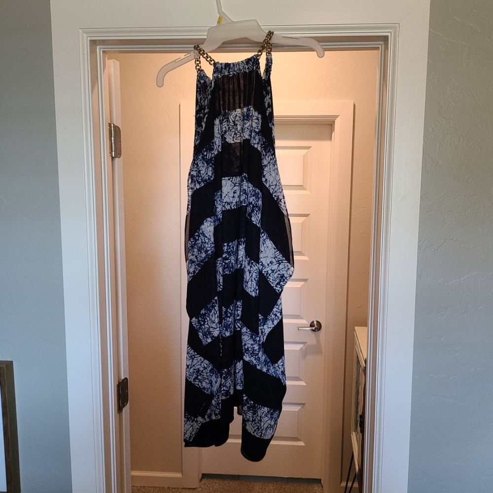 Michael Kors shift dress with gold chain closure